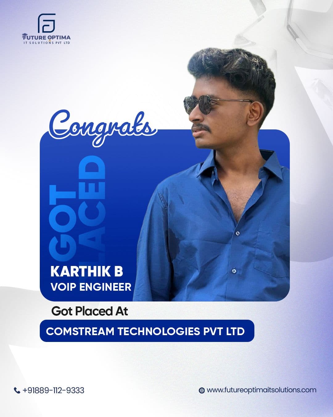 Future Optima IT Solutions student placement announcement — Kochi, Kerala